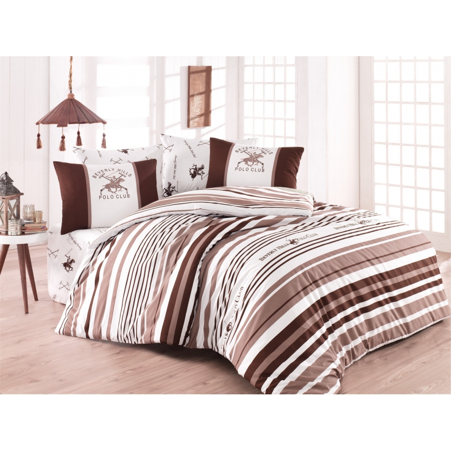 

Постельное белье Beverly Hills Polo Club ранфорс BHPC 029 Brown евро