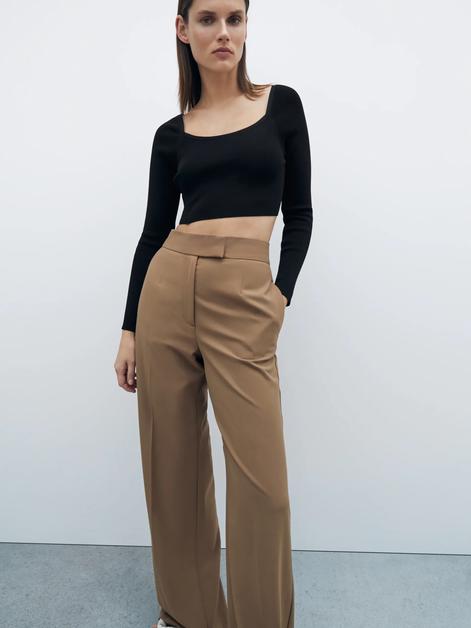 

Брюки Zara 1478/254/704 XS Горчичные