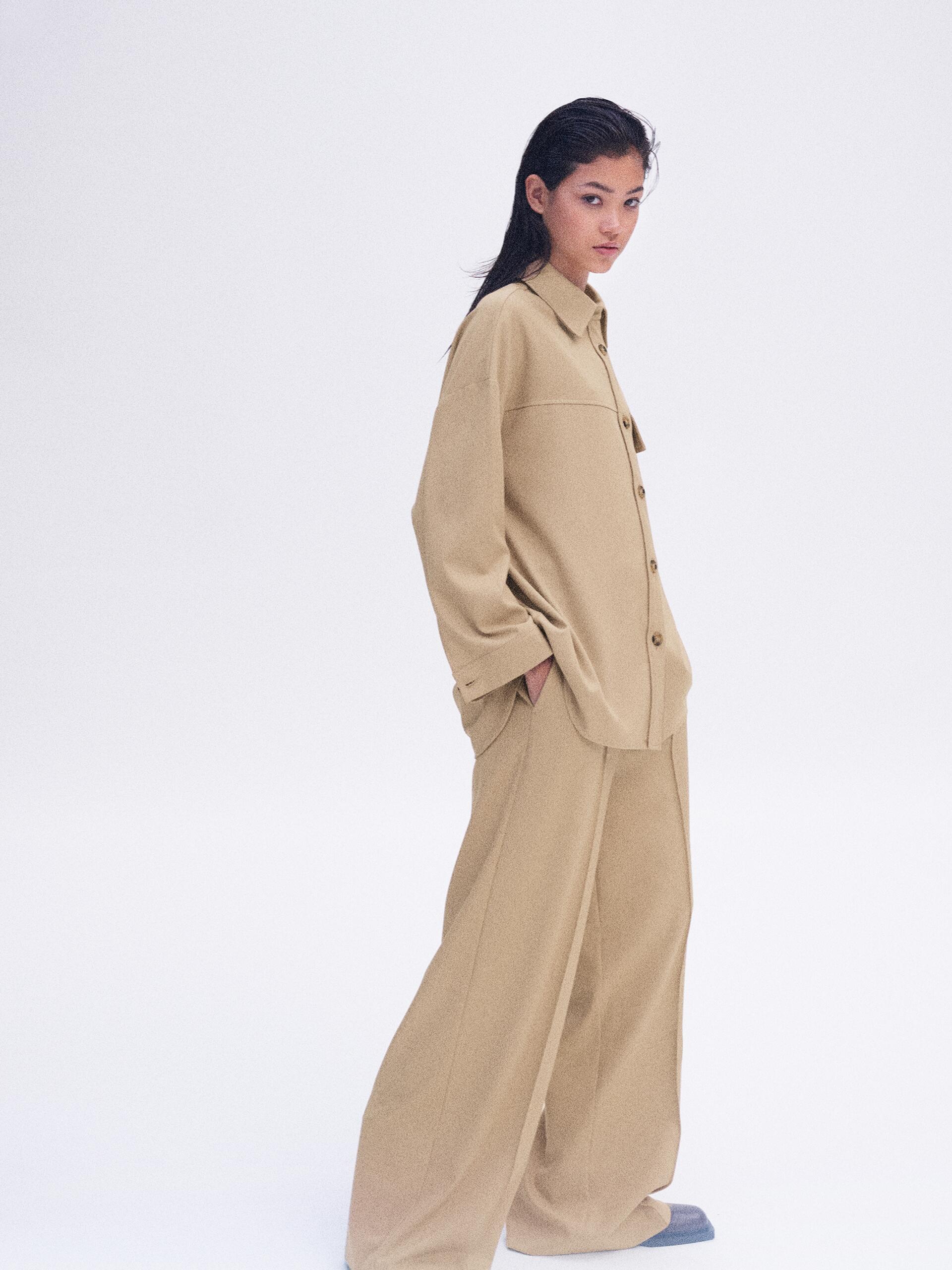 

Брюки Zara 1478/257/704 L Бежевые