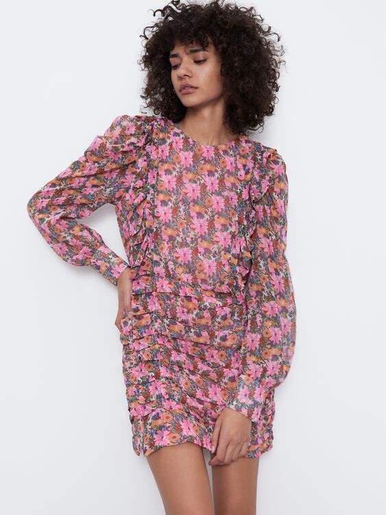 

Платье Zara 2122/618/050  Розовое, Платье Zara 2122/618/050 M Розовое