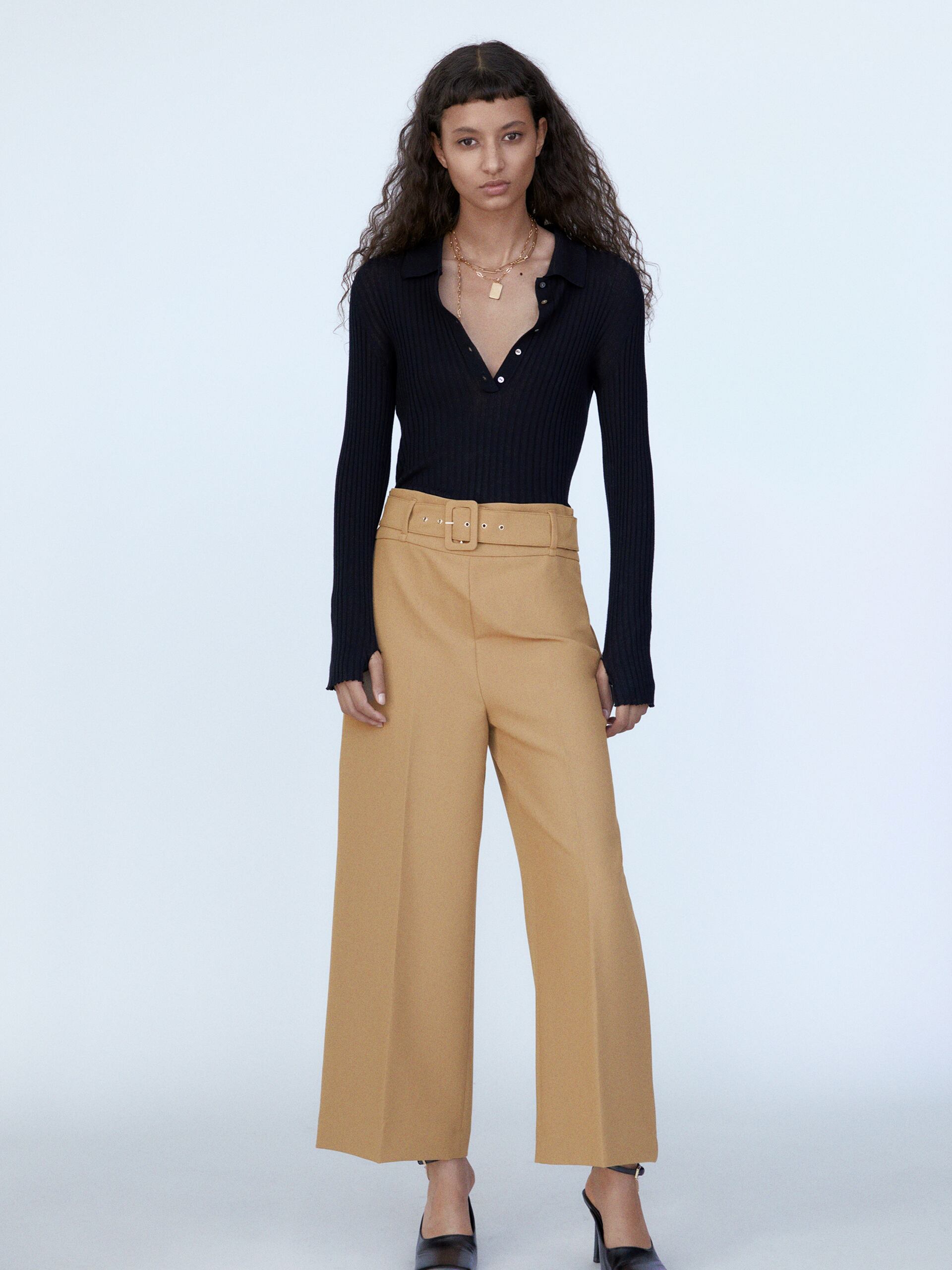 

Брюки Zara 4786/265/704  Горчичные, Брюки Zara 4786/265/704 S Горчичные