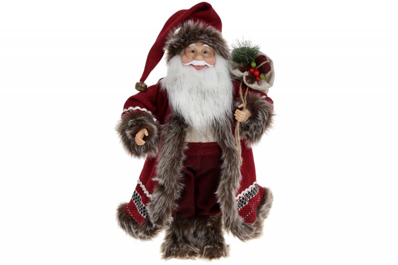 

Новогодняя игрушка Санта, 45см, цвет - бордо Bon 822-314 (NAT07694)