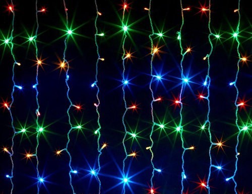 

Светодиодная гирлянда штора 425LED 3х2.5м 220В блок питания 8 режимов хвостовая заглушка RD 204 Цвет ламп разноцветный Микс