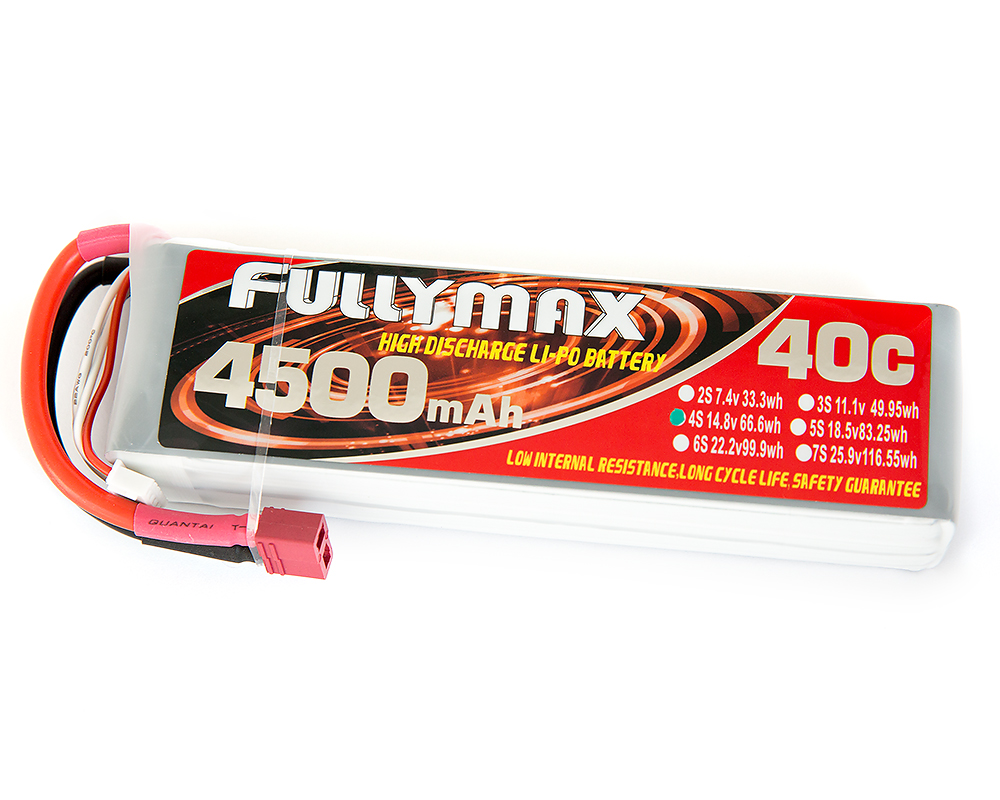 

Аккумулятор Fullymax 14.8V 4500mAh Li-Po 4S 40C T-plug