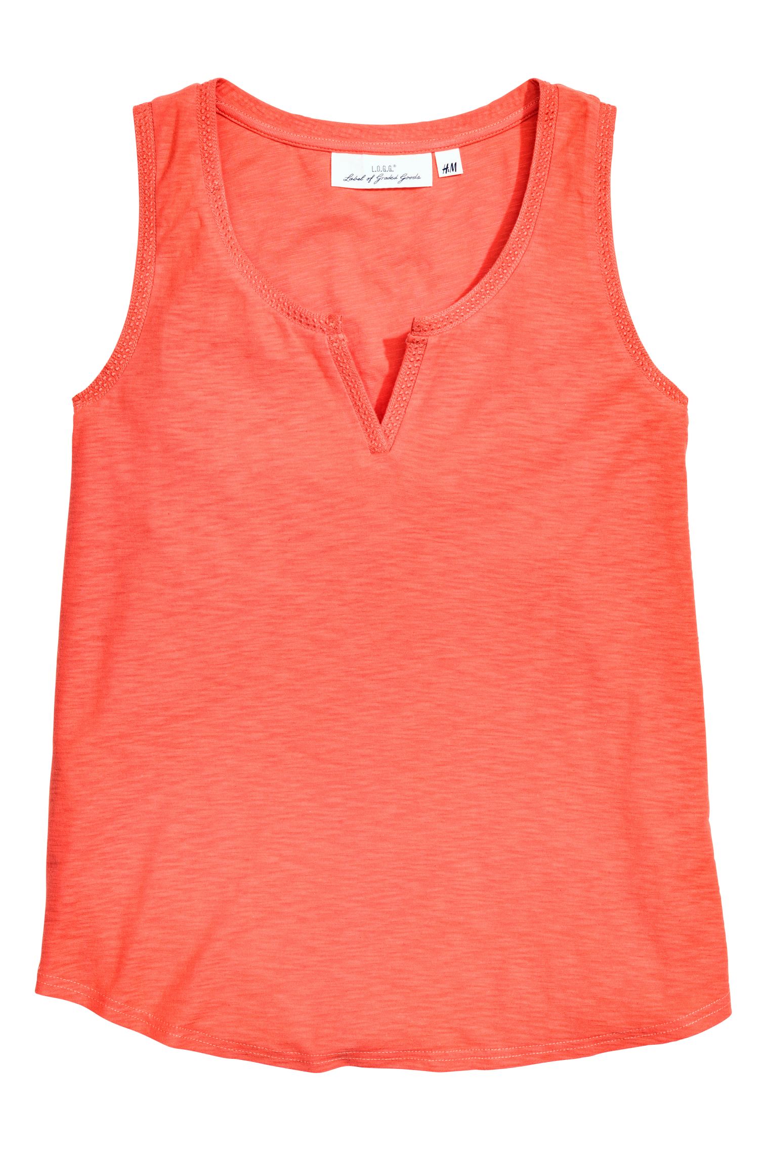

Майка H&M S Коралловый 4115194RP21_кораловый меланж