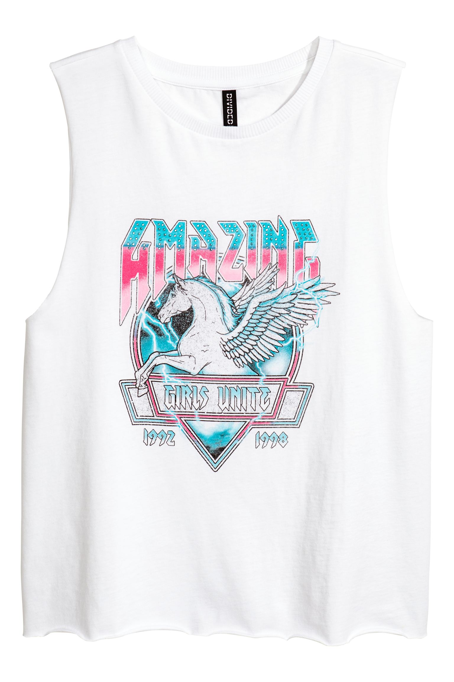 

Майка H&M XS белый с принтом 4941715RP1_белый с принтом