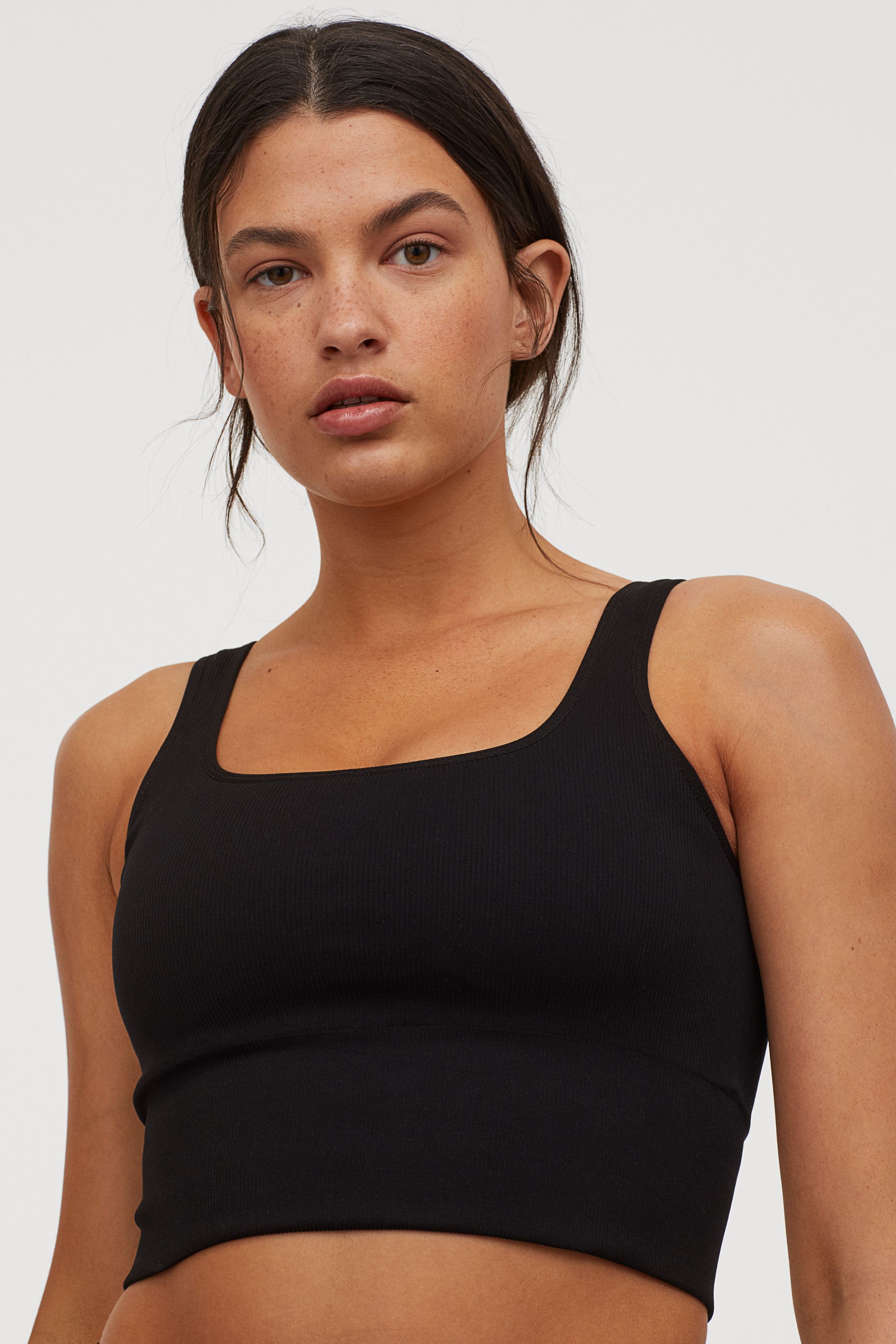 

Топ спортивный H&M SPORT XS Черный 8521741RP5_Черный