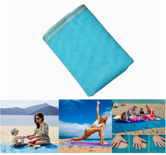 

Пляжный Коврик Покрывало Sand-Free Mat Пляжная Подстилка Анти Песок Тент Размер 200х200 см