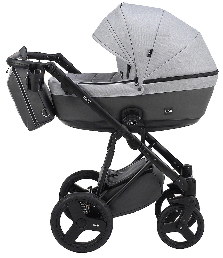 

Детская коляска 2 в 1 универсальная Bair Play Plus Soft BPS-218 Эко-кожа серая (625340)