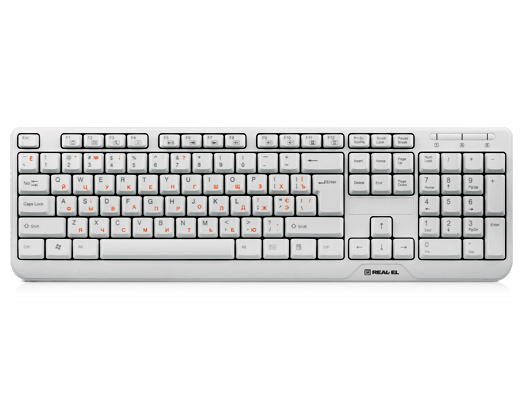 

Клавиатура REAL-EL Standard 500 White USB UAH