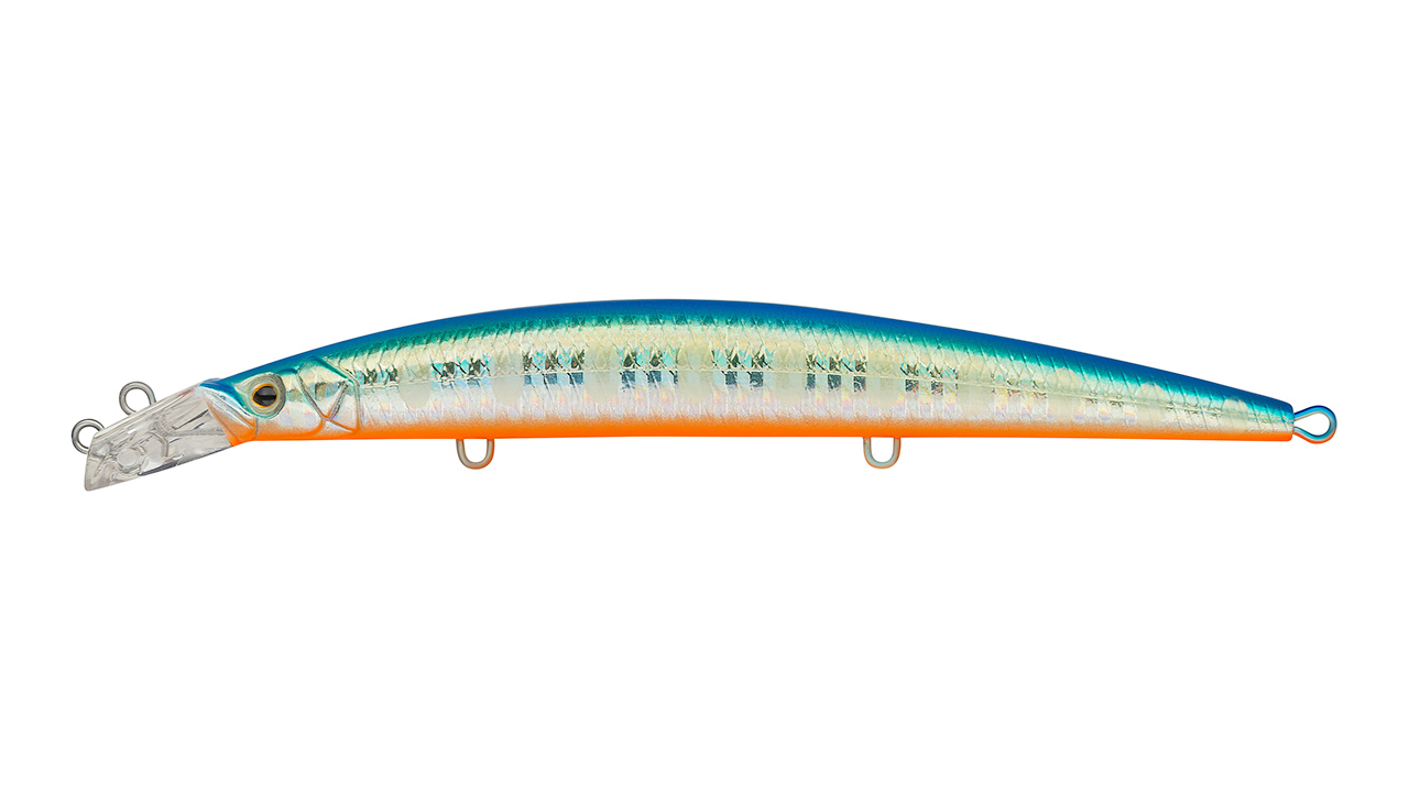 

Воблер Минноу Strike Pro Top Water Minnow 130, 130 мм, 15 гр, Загл. 0,1м.-0,7м., Плавающий, цвет: A150-713 UV Blue Silver OB, (JL-158F#A150-713) (126327)