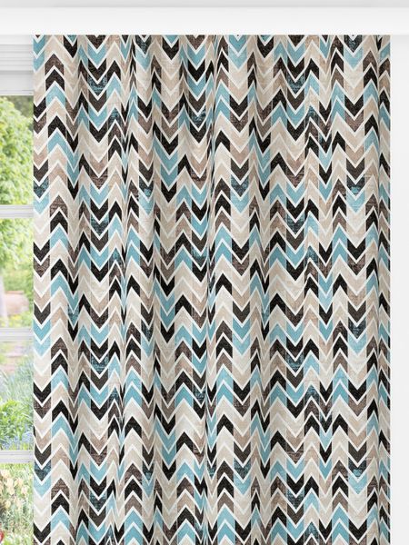 

Декоративные Шторы с принтом Испания MacroHorizon LIFE Зиг-Заги Синий, арт. MG-151206, 275*200 см (2 шт.)