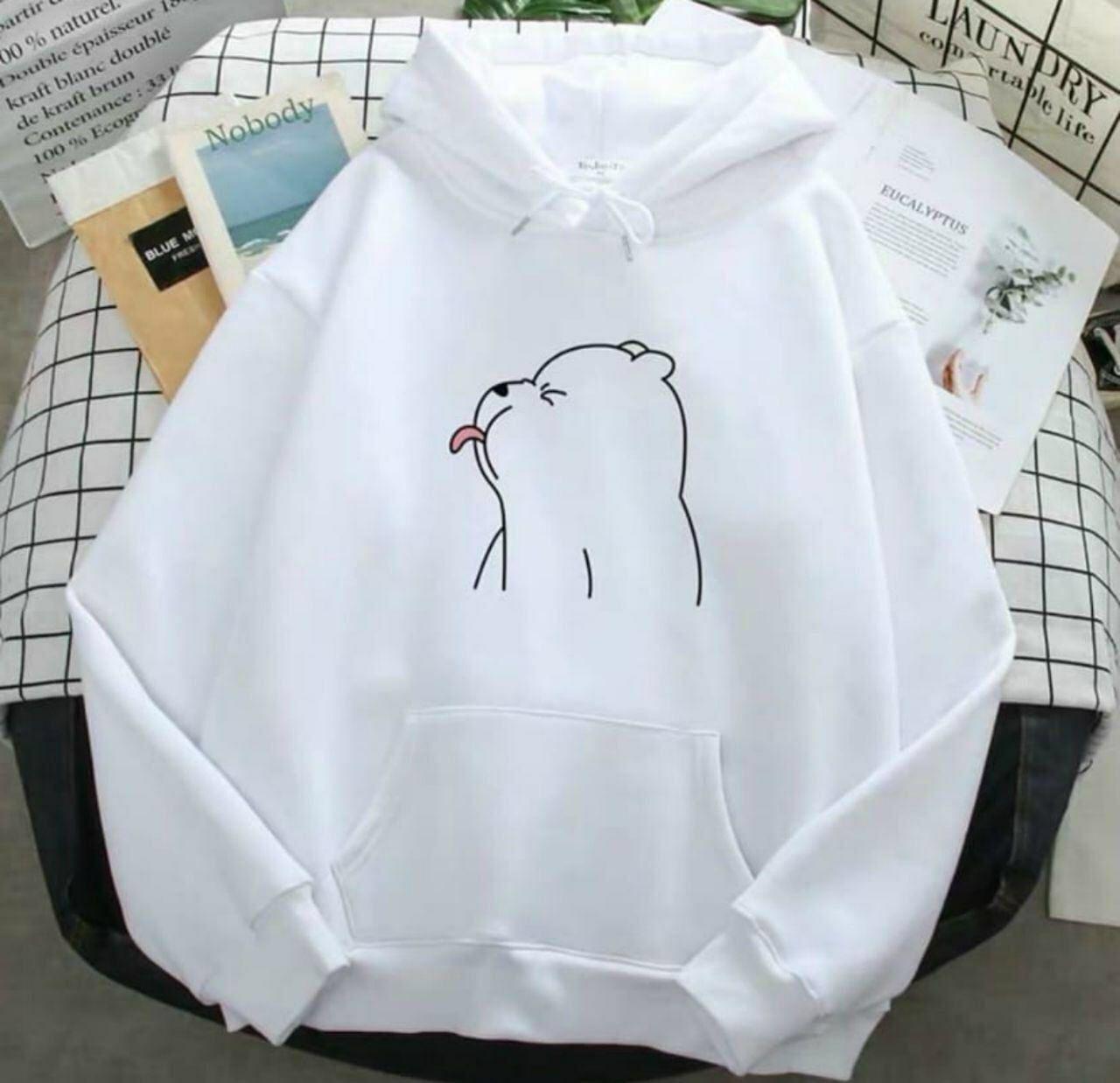 

Женское худи F&F с принтом мишкой oversize / белое, Женское худи F&F с принтом мишкой oversize 42/46 белое