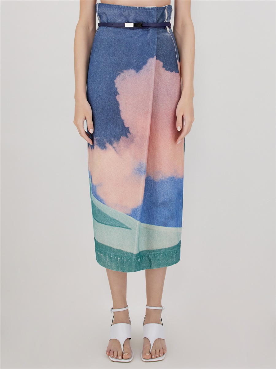 

Юбка MaxMara  Синяя 71010311600, Юбка MaxMara 40 Синяя 71010311600