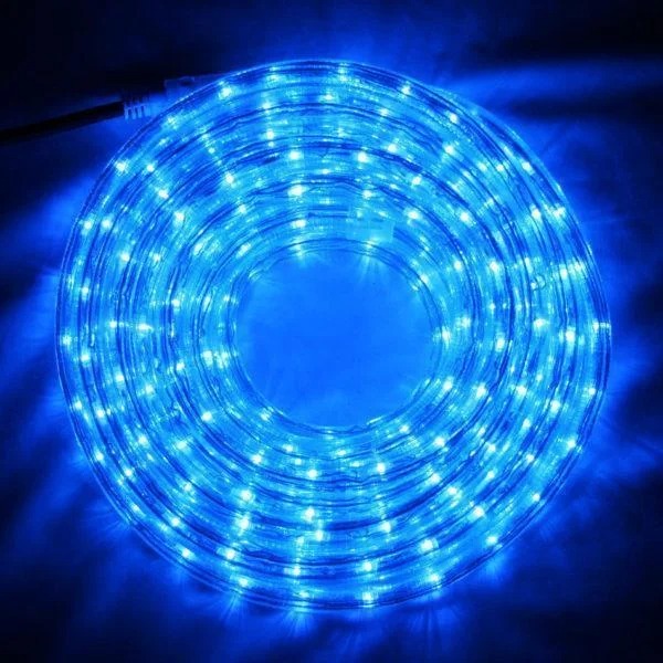 

Светодиодная уличная гирлянда лента дюралайт 20 м 720 LED с переходником синяя