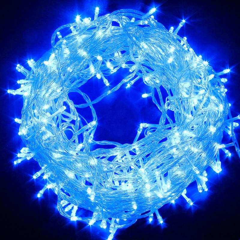

Светодиодная гирлянда-штора 500 LED 3м х 2м цвет синий с мерцанием