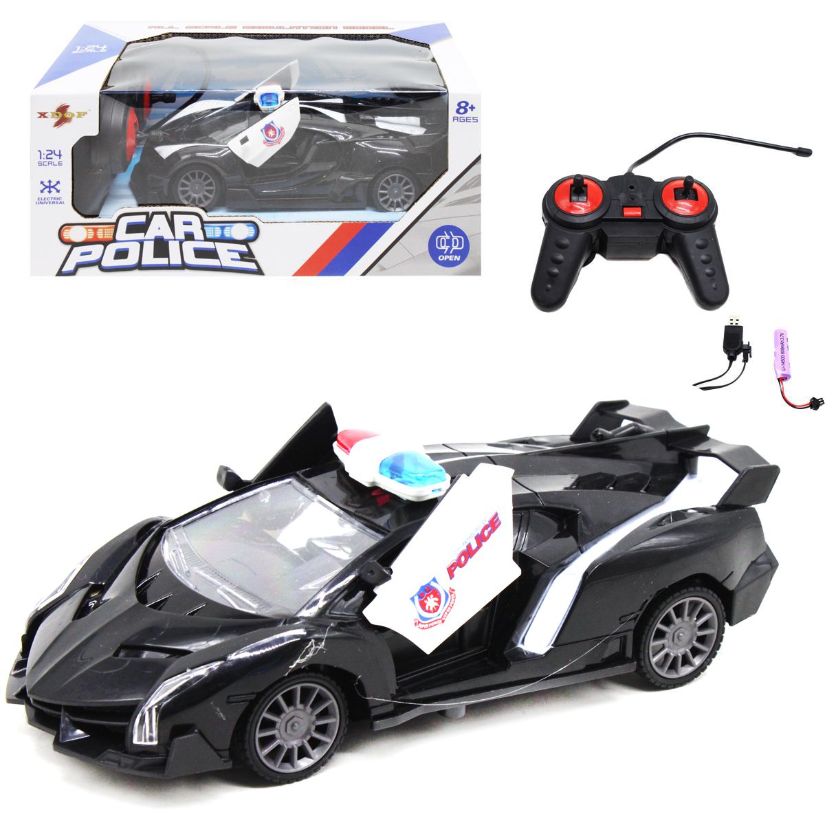 

Машина Lamborghini Полицейская чёрная MiC (869-24J-1) (173397)