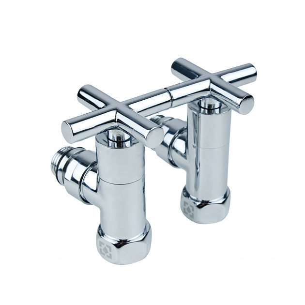 

Радиаторный комплект кранов угловой Raftec Chrome RV-3012 1/2"x1/2"