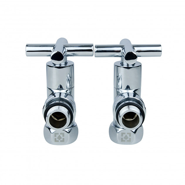 

Радиаторный комплект кранов угловой Raftec Chrome RV-3034 1/2"x3/4"