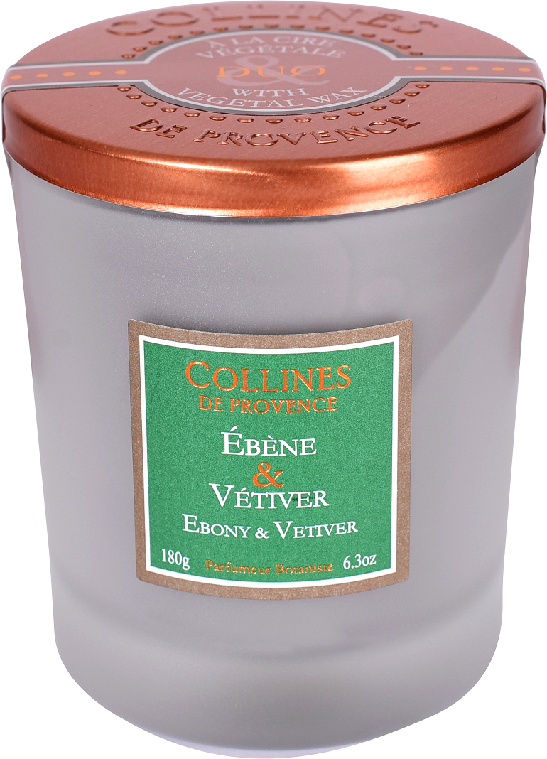 

Свеча Collines de Provence Чорное дерево и Ветивер Duos Parfumé (время горения 40 часов)