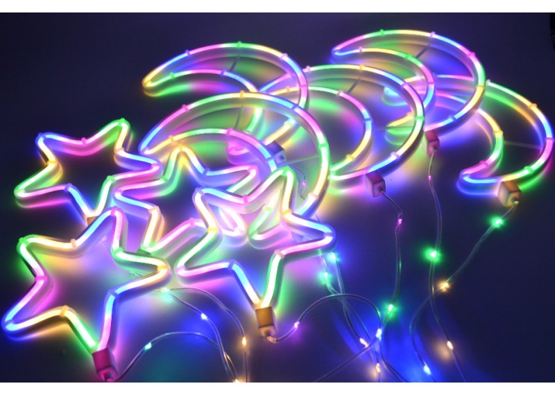 

Мультицветная Луна 5 Звезда 4 3M*0.7M Xmas гирлянда Copper curtain ball lamp 9M-1