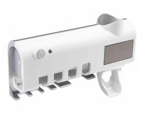 

Держатель для зубных щеток Toothbrush sterilizer, стерилизатор и диспенсер для зубной пасты Белый