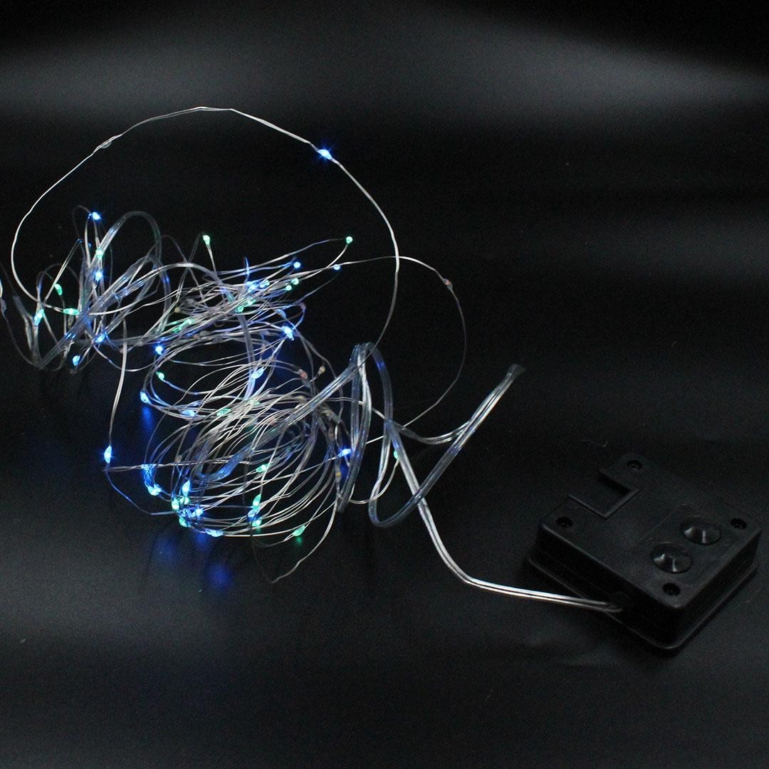 

Мультицветная 10M режимы Xmas гирлянда 100 Led с солнечной панелью на медной проволоке