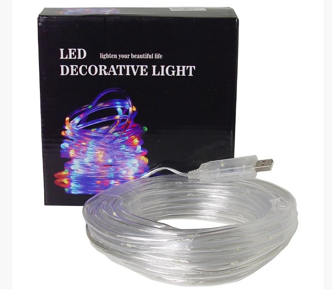 

Гирлянда Xmas LED Rope light 10M Мультицветная RGB уличная