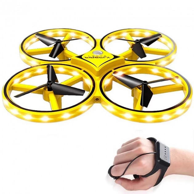 

Квадрокоптер Trac KFR-001 на управлении жестами рукой Желтый