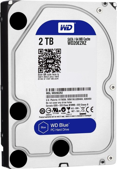 

Жесткий диск WD 3.5" SATA 3.0 2TB 5400 64MB Blue