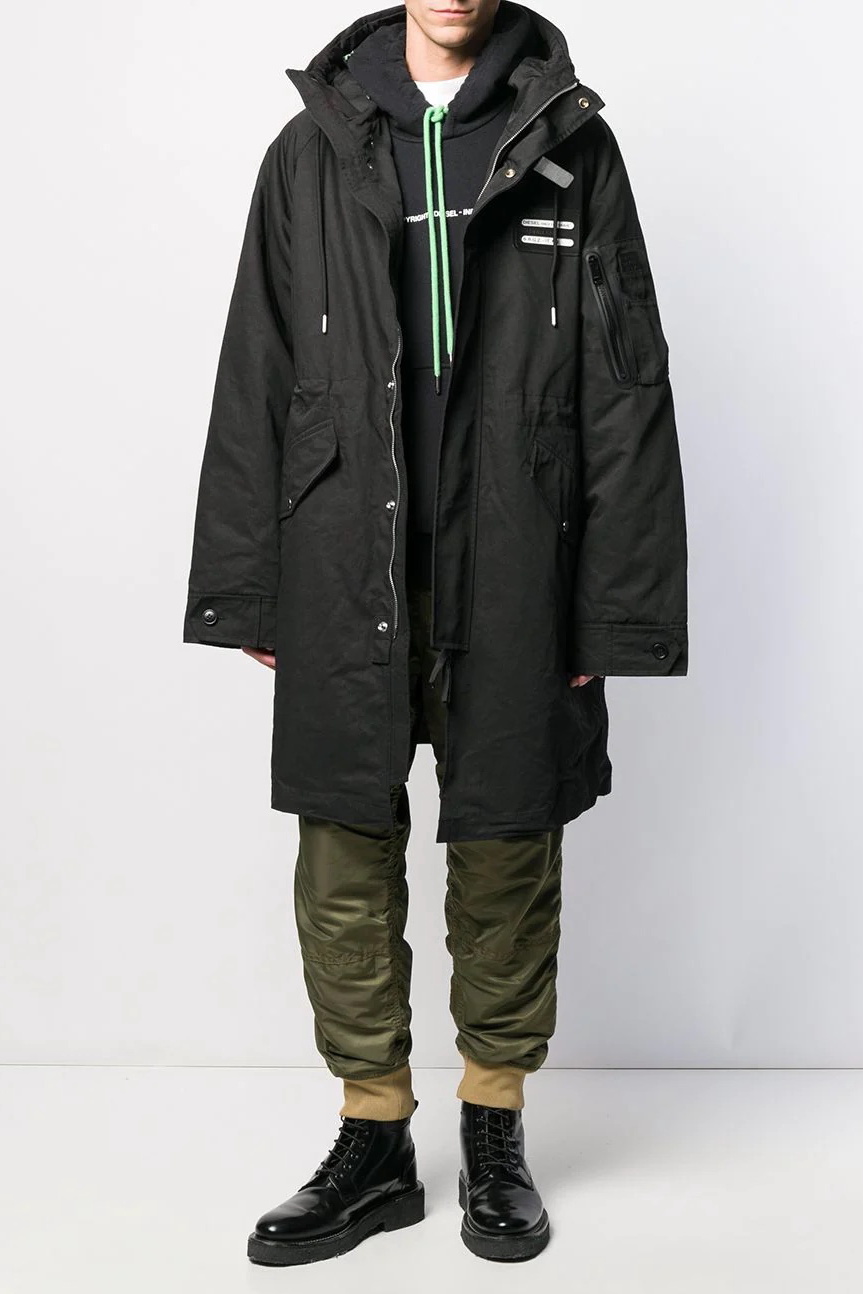 

Парка Diesel Black  черный, Парка Diesel Black M черный