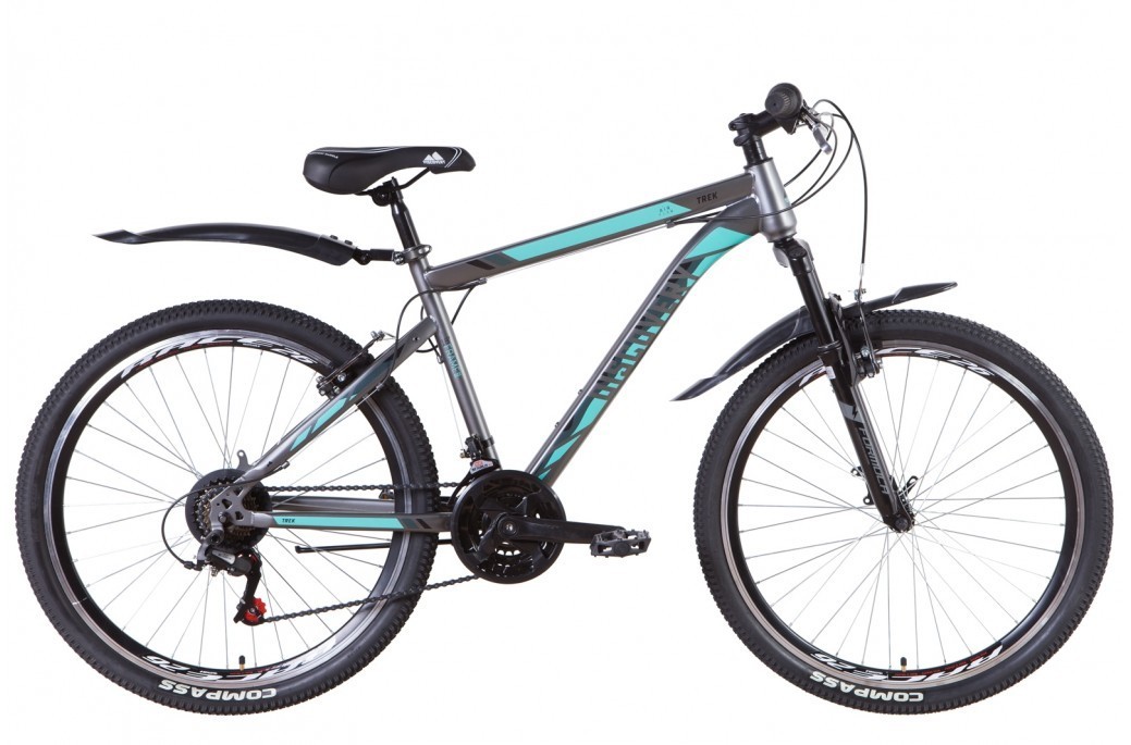 

Велосипед 26" Discovery TREK AM DD (2021) графитовый с бирюзовым