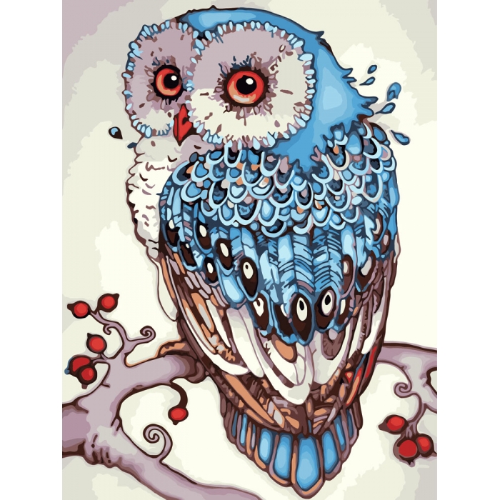 

Набор для росписи по номерам. Животные, птицы "Сова" 30 * 40см КНО2458