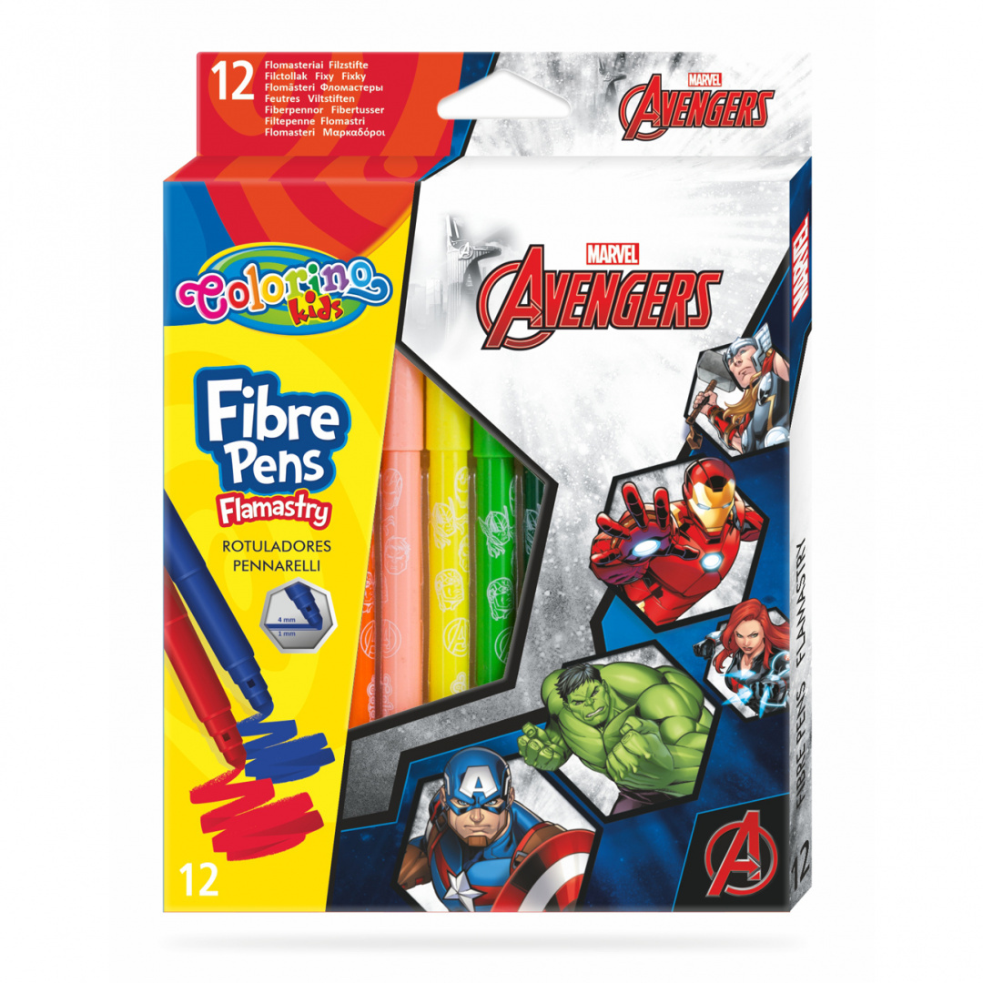 

Фломастеры 12 кол. COLORINO/AVENGERS 91482PTR