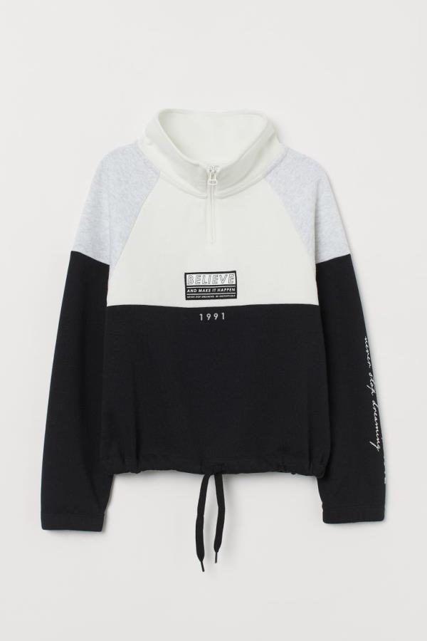 

Кофта світшот H&M пд6008 чорна, біла 170
