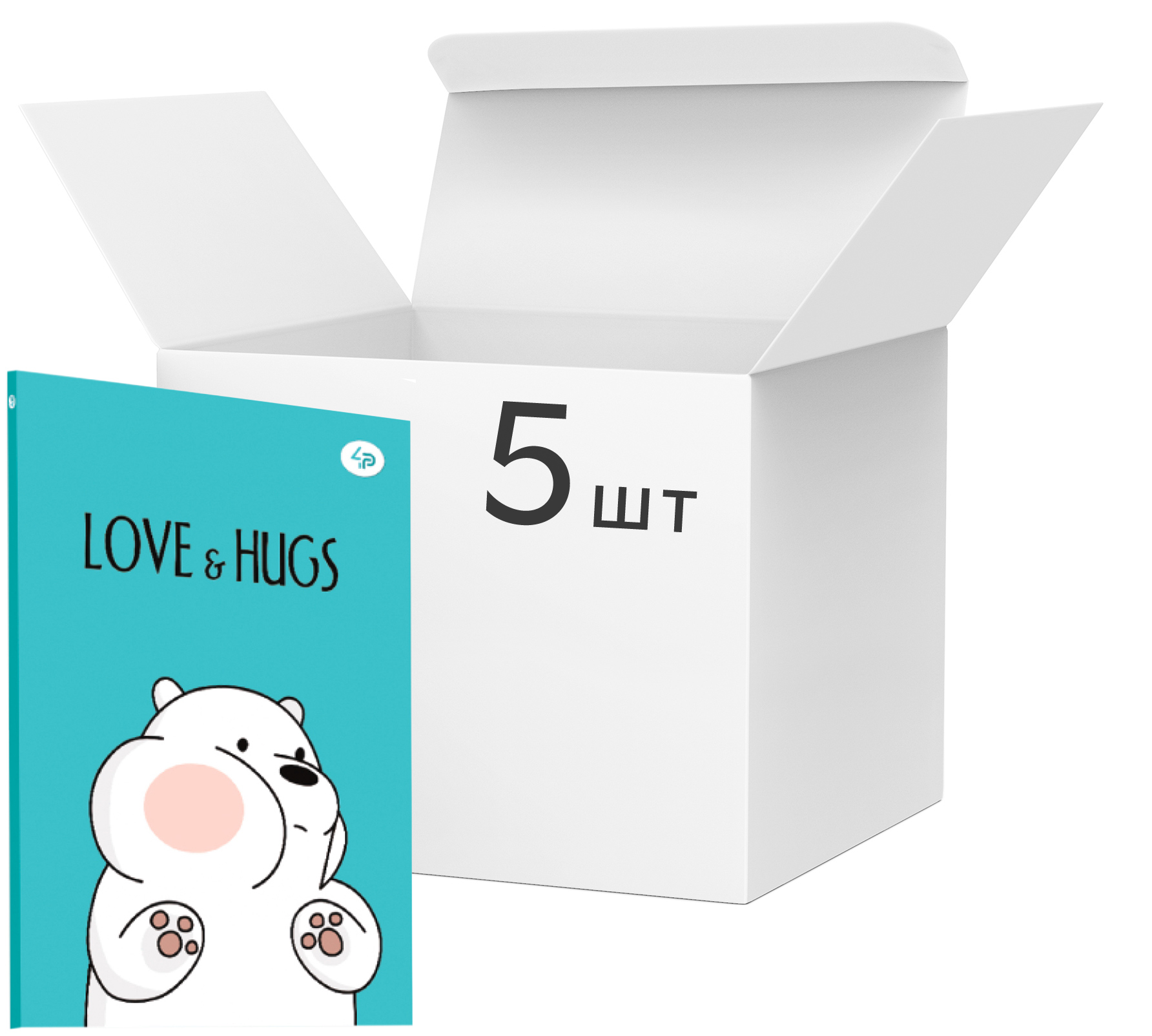 

Упаковка блокнотов 4Profi Funny Series А5 без линовки 64 листа White Bear 5 шт (901289)