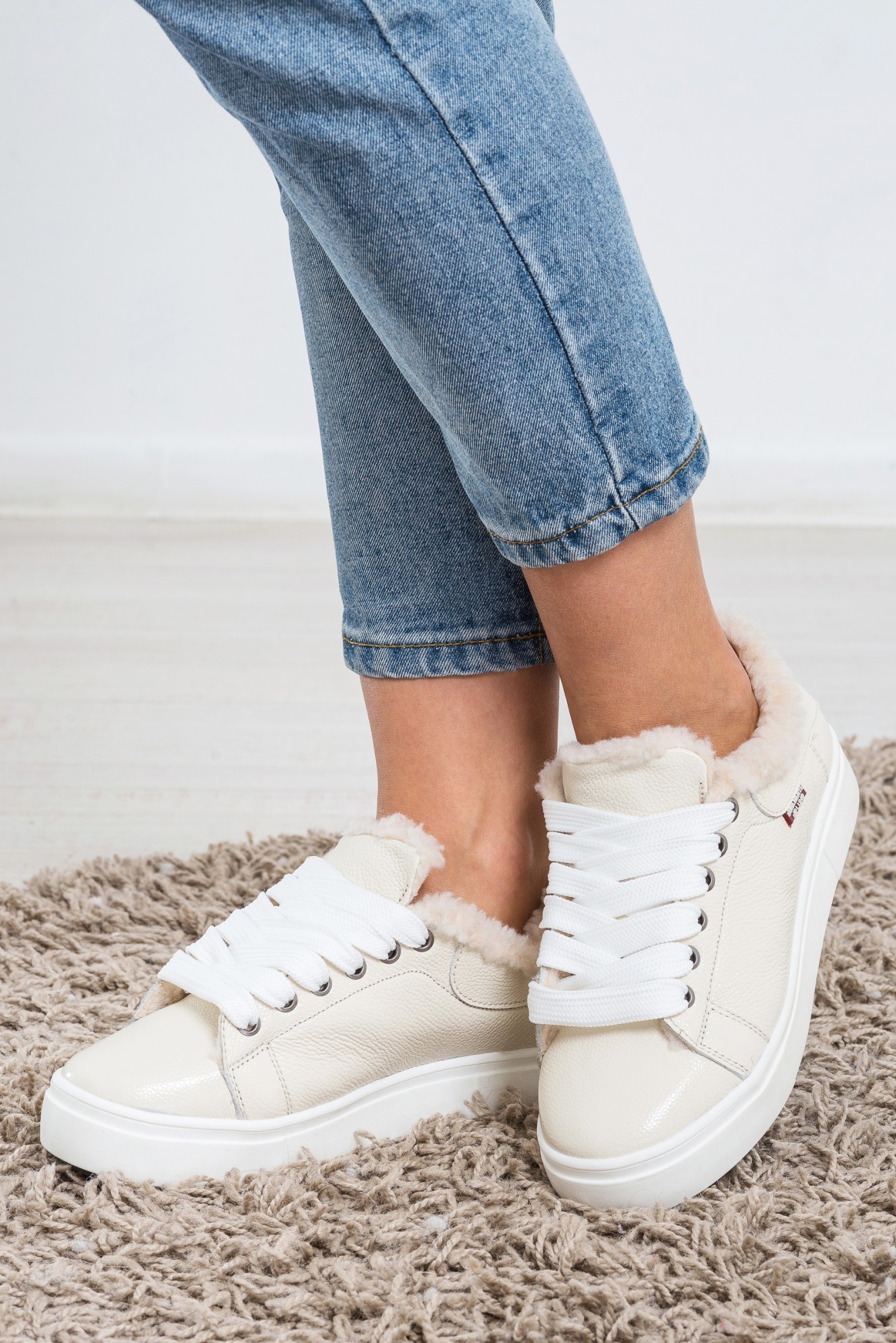 

Кожаные кеды PADUCHINI BEIGE 39 25,5 см. Бежевые Зима