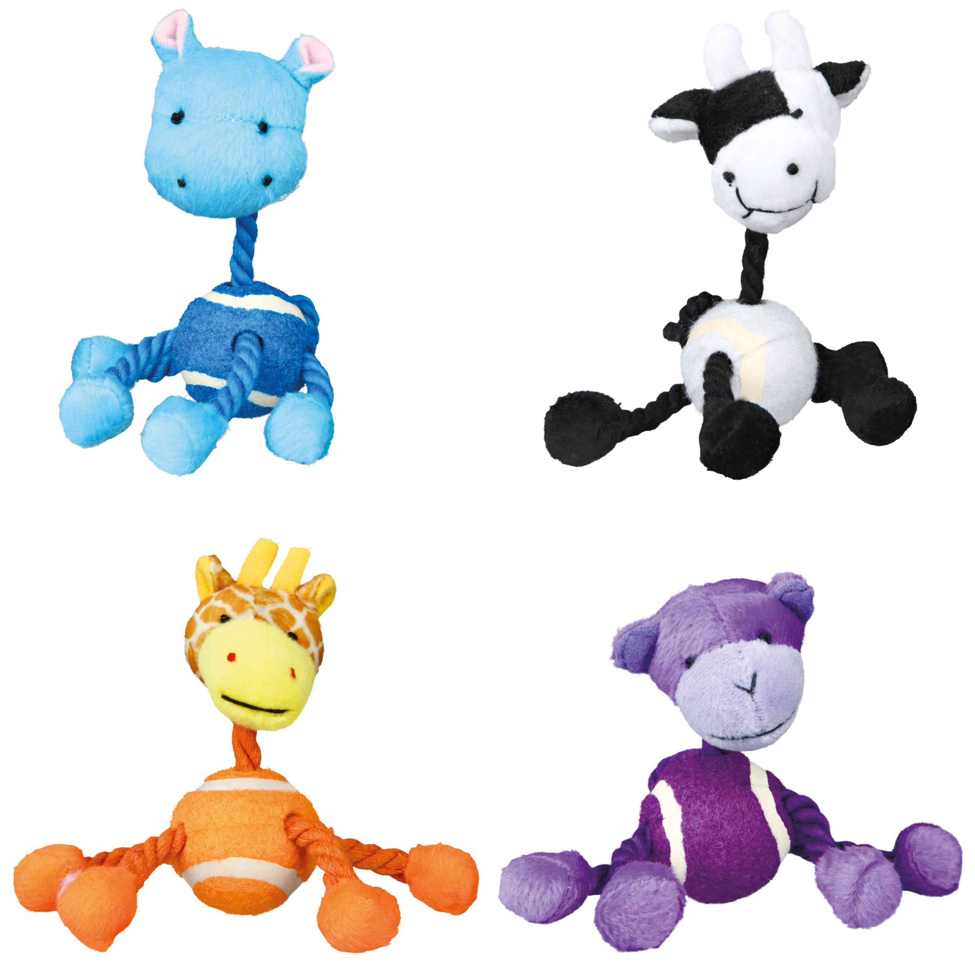 

Набор игрушек для собак Trixie Теннисные мячи фигуры животных 16см 4шт (TX-3612)