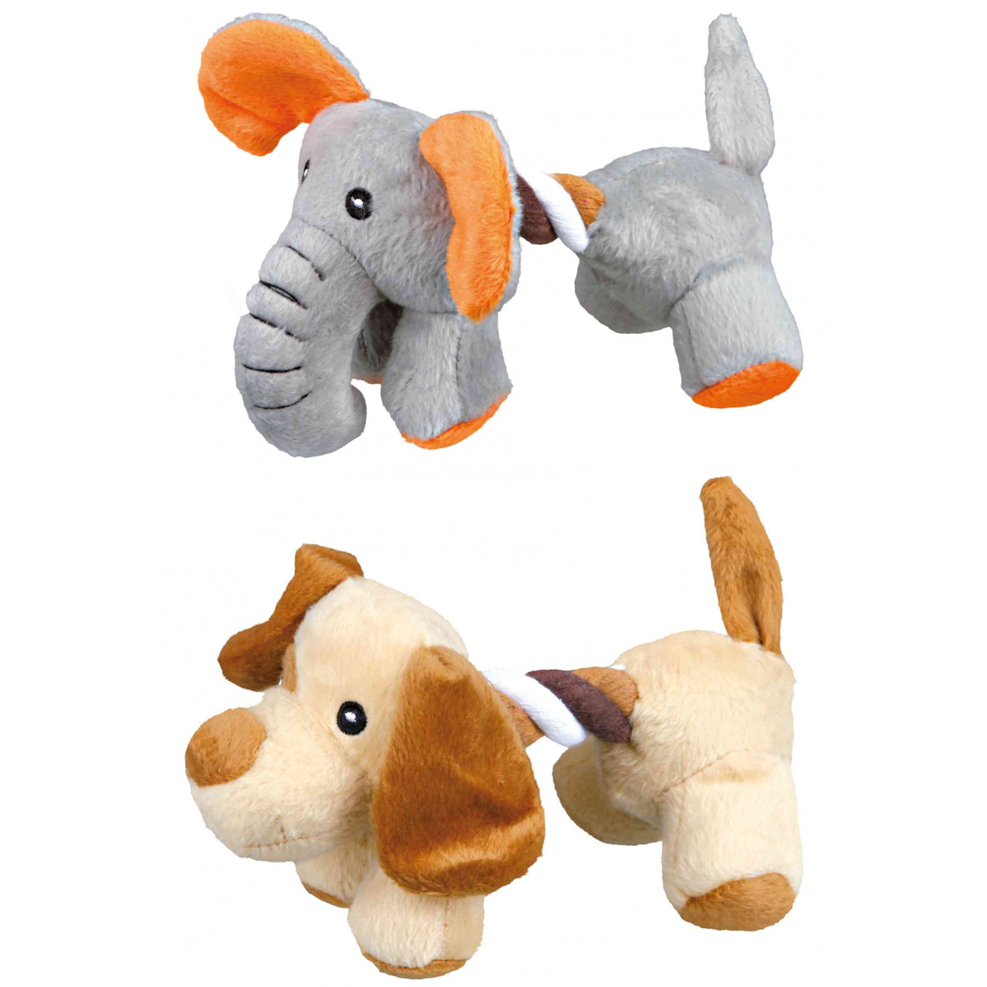 

Игрушка для собак Trixie Собака / Слон с пищалкой 17см 4шт (TX-3582)