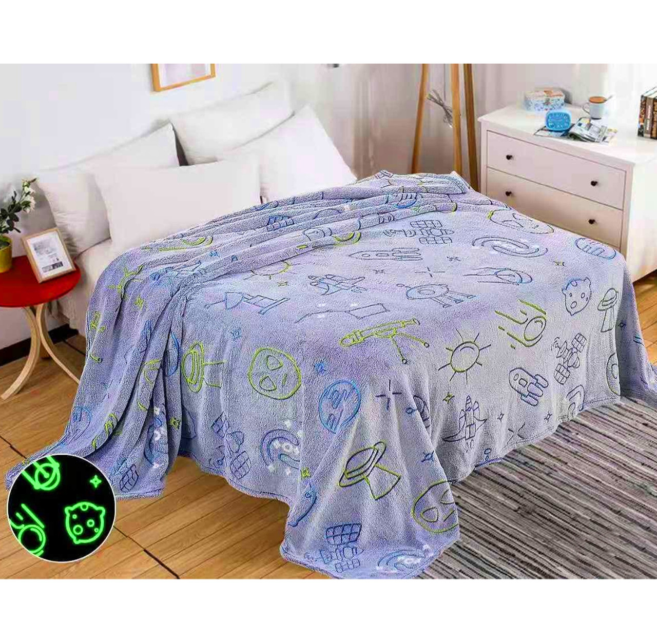 

Светящийся плед Космос 225х225 см Евро Микрофибра