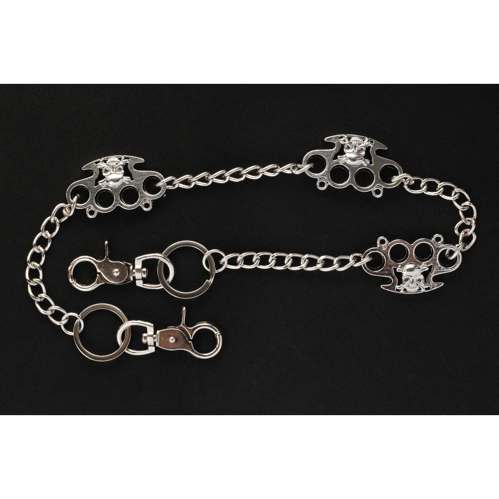 

Цепь Rockway Три кастета с черепами (ch-021)