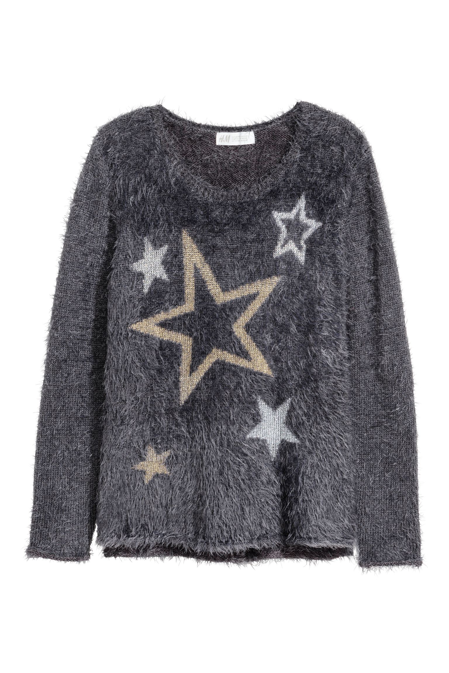 

Джемпер H&M 158 164см серый звезды 25105046316