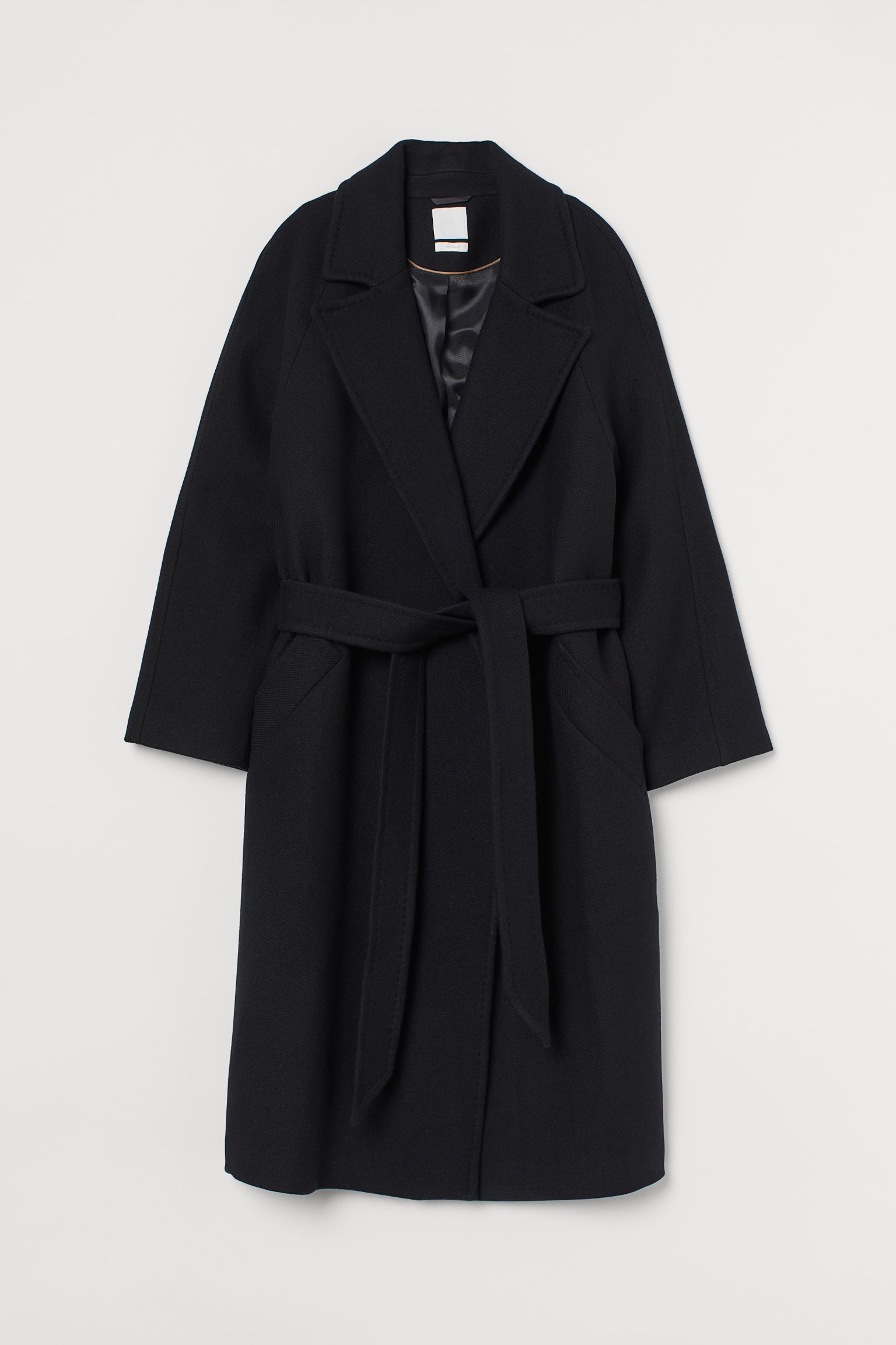 

Пальто H&M  черный 6108970892, Пальто H&M L черный 6108970892