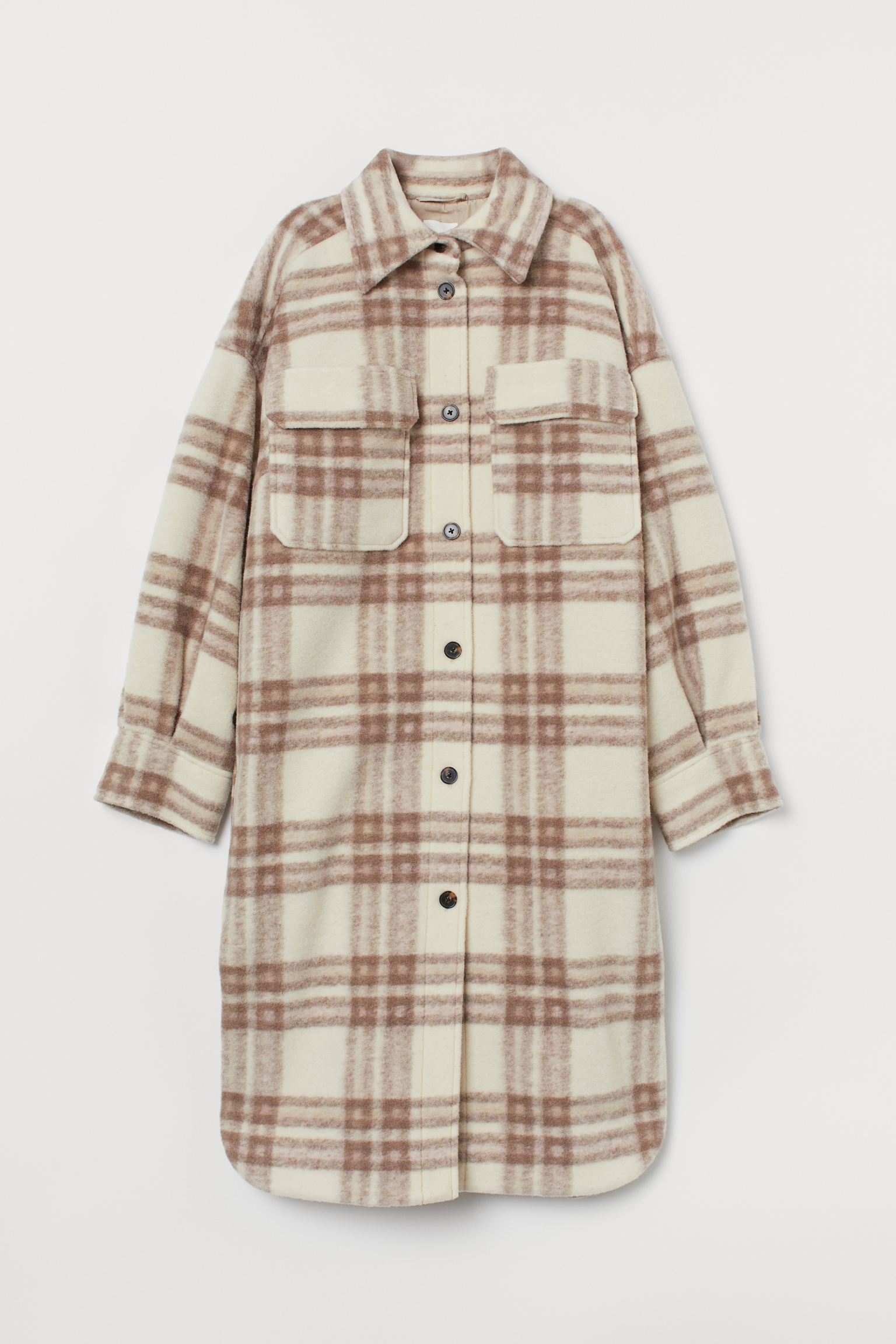 

Куртка H&M M бело бежевый клетка 3098915912