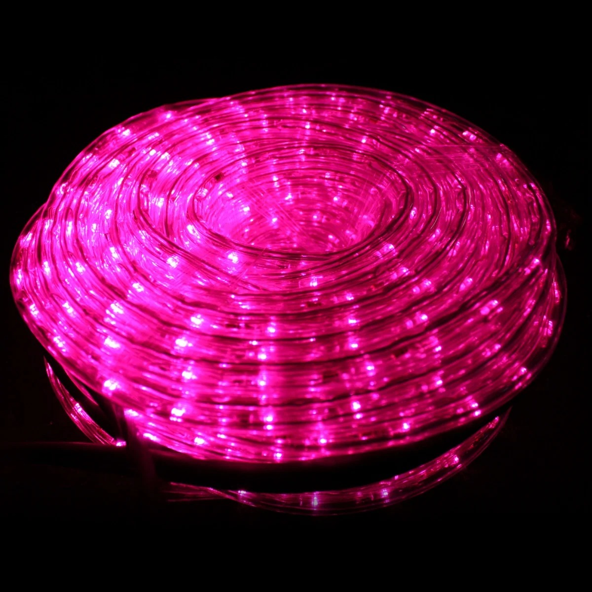 

Светодиодная уличная гирлянда лента дюралайт 10 м 360 LED с переходником розовая