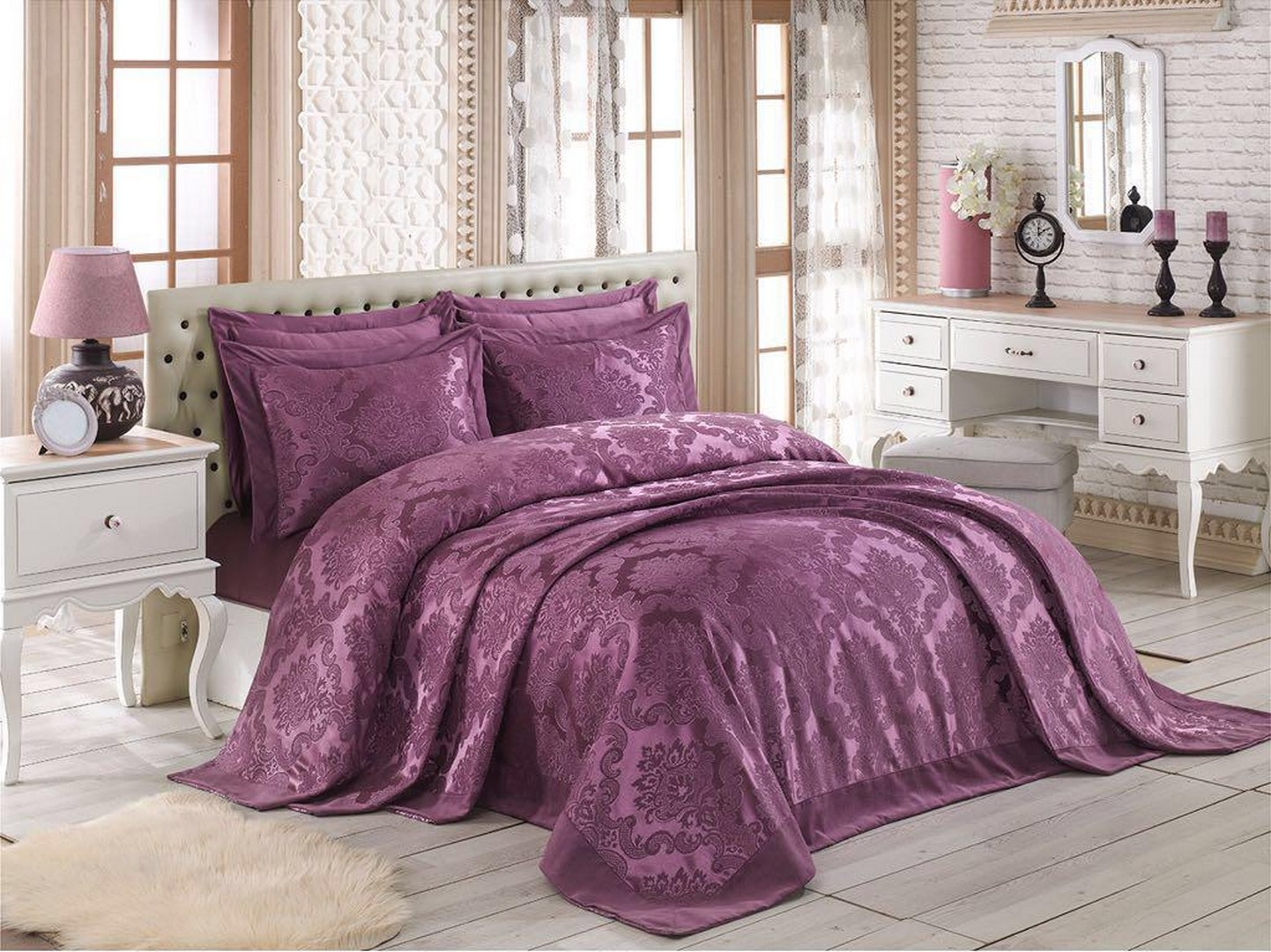 

Покривало Gardines 240 x 260 см Ezgi фіолетове