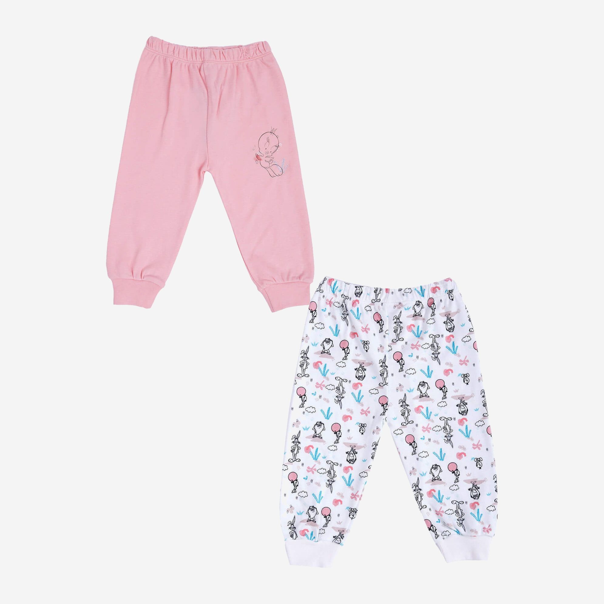 

Спортивные штаны Cimpa Looney Tunes LT18512 86-92 см 2 шт Бело-розовые