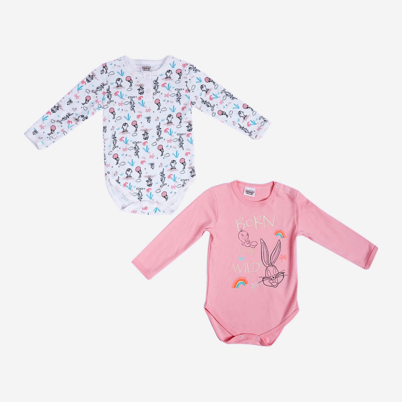 

Боди Cimpa Looney Tunes LT18510 62-68 см 2 шт Бело-розовое