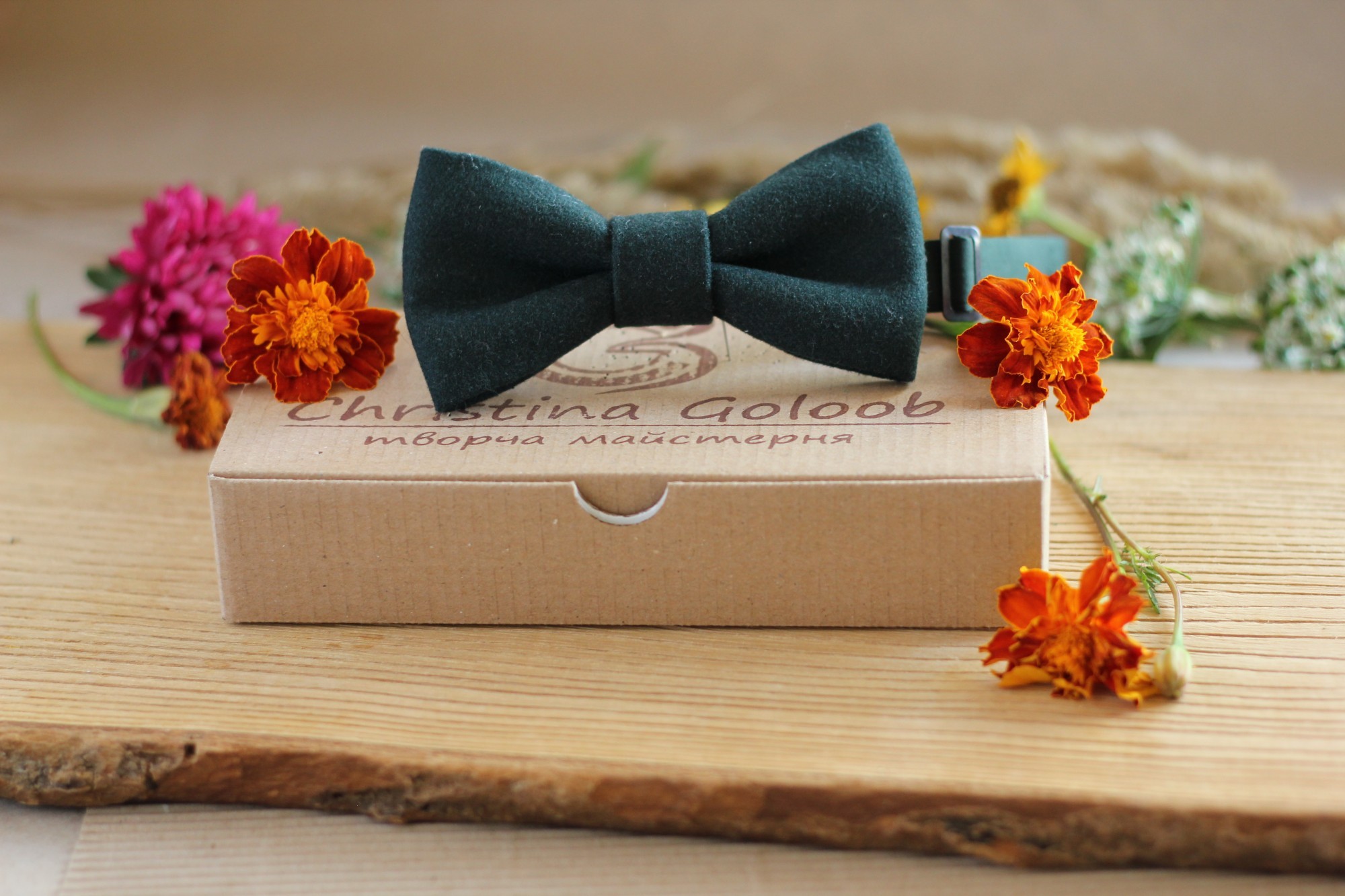 

Галстук-бабочка Christina Goloob Autumn  Бутылочный, Галстук-бабочка Christina Goloob Autumn one size Бутылочный