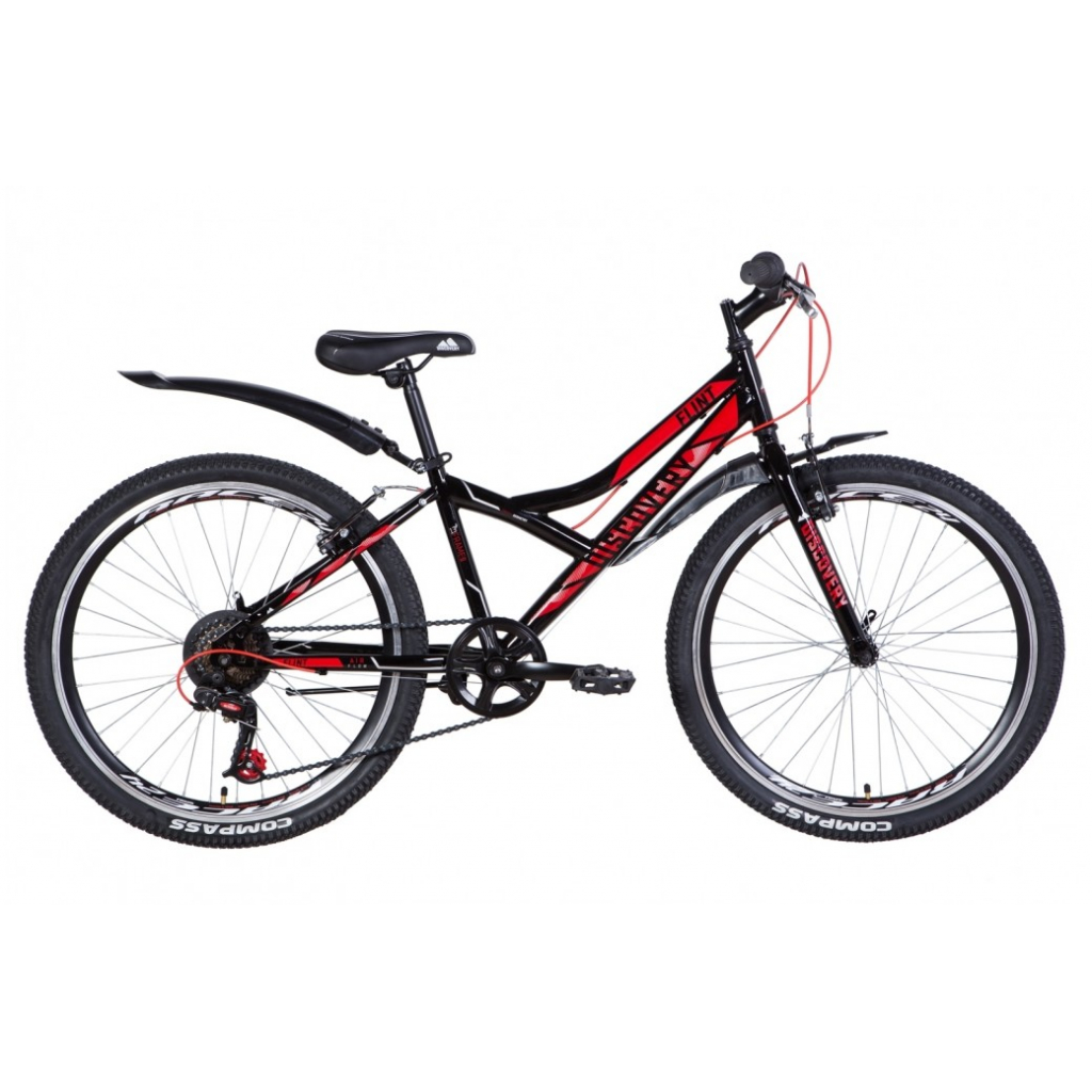 

Велосипед Discovery 24" FLINT Vbr рама-13" 2021 Black/Red (OPS-DIS-24-225)